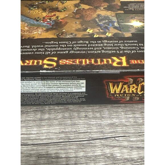 Warcraft III 3: Reign of Chaos UNDEAD Variant Cover Blizzard PC Sealed Box HTF - Picture 6 of 9